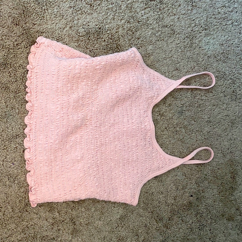 Pink ribbed tank from hollister